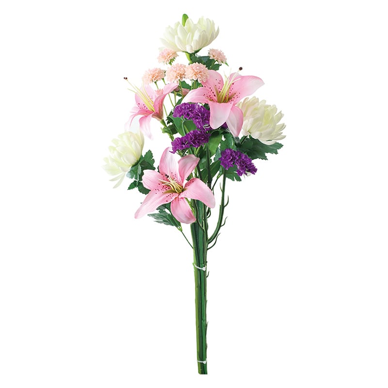 ポピー 造花　マムユリ組花 L FP-1001-MIX 1束（ご注文単位8束）【直送品】