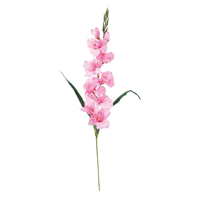 ポピー 造花　サテングラジオラス ピンク FA-7416-P 1本（ご注文単位12本）【直送品】