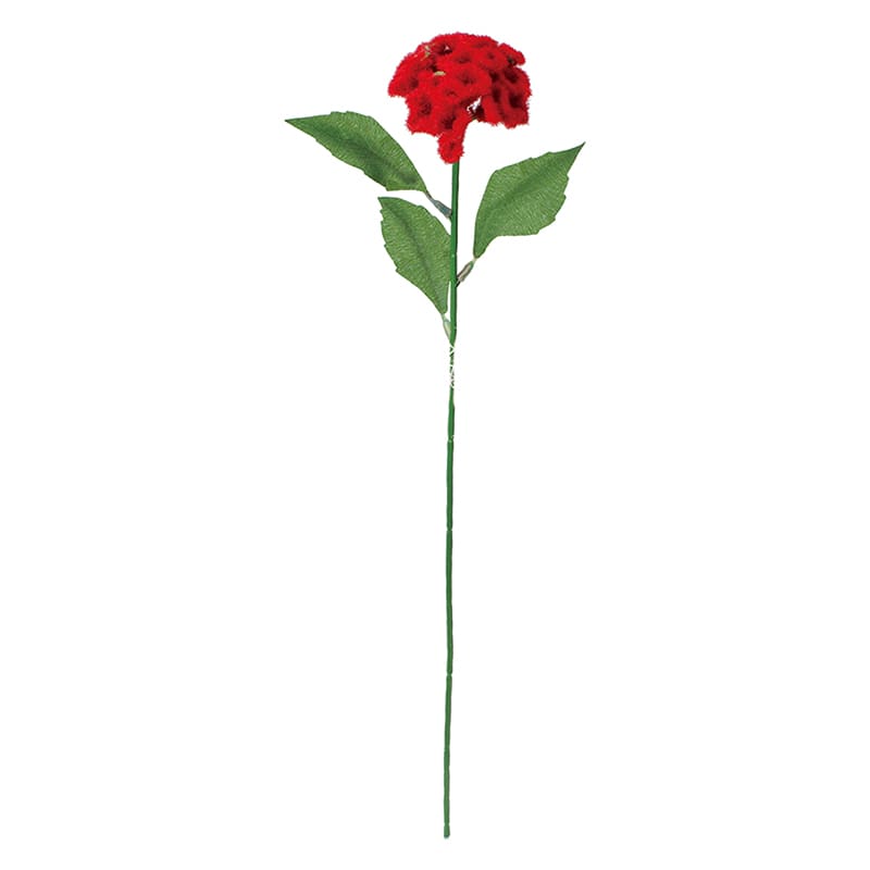 ポピー 造花 ケイトウ レッド FF-3079-R 1本(ご注文単位24本)【直送品】