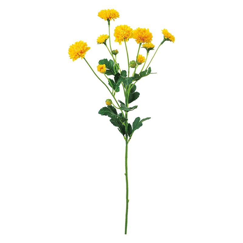 ポピー 造花 スプレーマム ニューイエロー FA-6452-N/Y 1本(ご注文単位12本)【直送品】