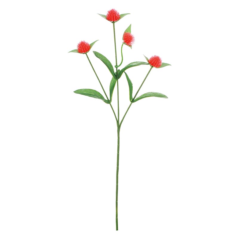 ポピー 造花　千日紅 レッド FF-3081-R 1本（ご注文単位24本）【直送品】