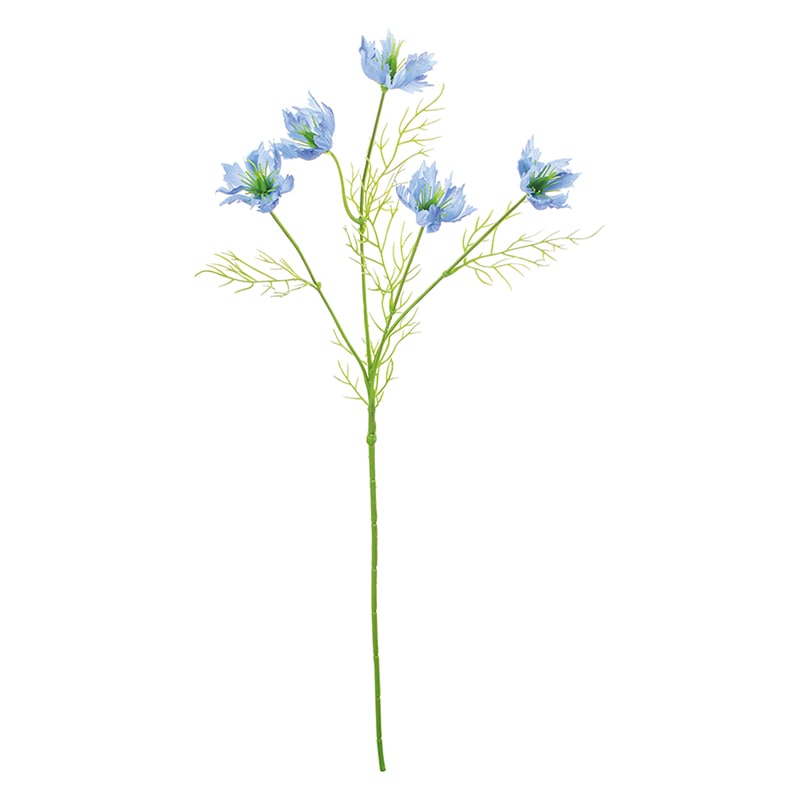 ポピー 造花　ニゲラ ライトブルー FF-3082-LBL 1本（ご注文単位24本）【直送品】