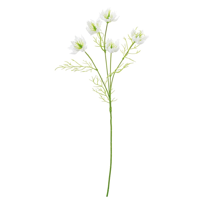 ポピー 造花　ニゲラ ホワイト FF-3082-W 1本（ご注文単位24本）【直送品】