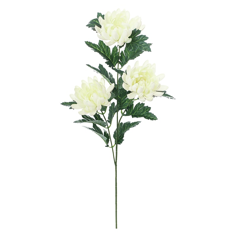 ポピー 造花　マム×3 クリーム FA-7464-CR 1本（ご注文単位12本）【直送品】