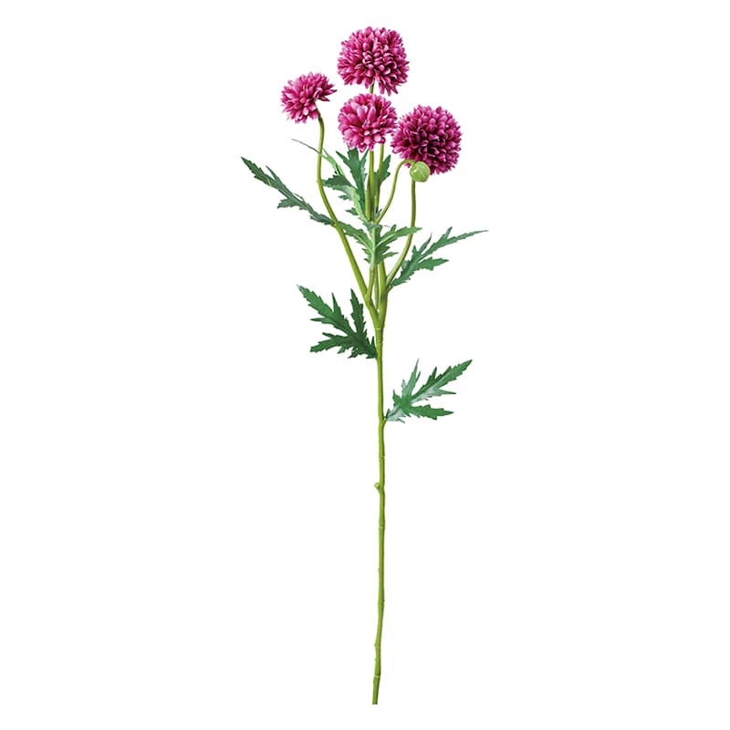 ポピー 造花　ピンポンマムスプレー ラベンダー FA-7465-LAV 1本（ご注文単位12本）【直送品】