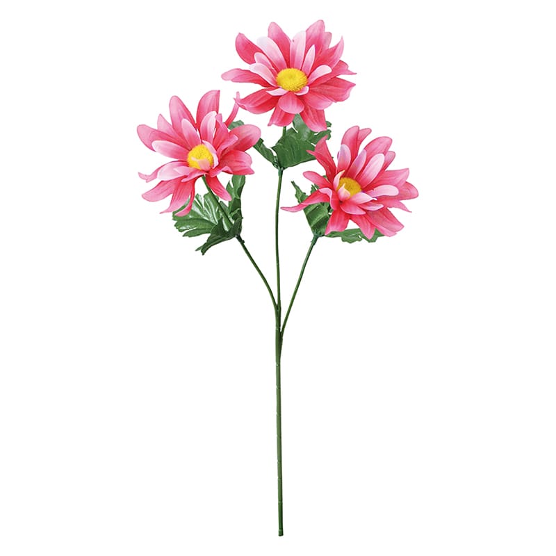 ポピー 造花　ダリア×3 ビューティー FF-3087-BTY 1本（ご注文単位24本）【直送品】