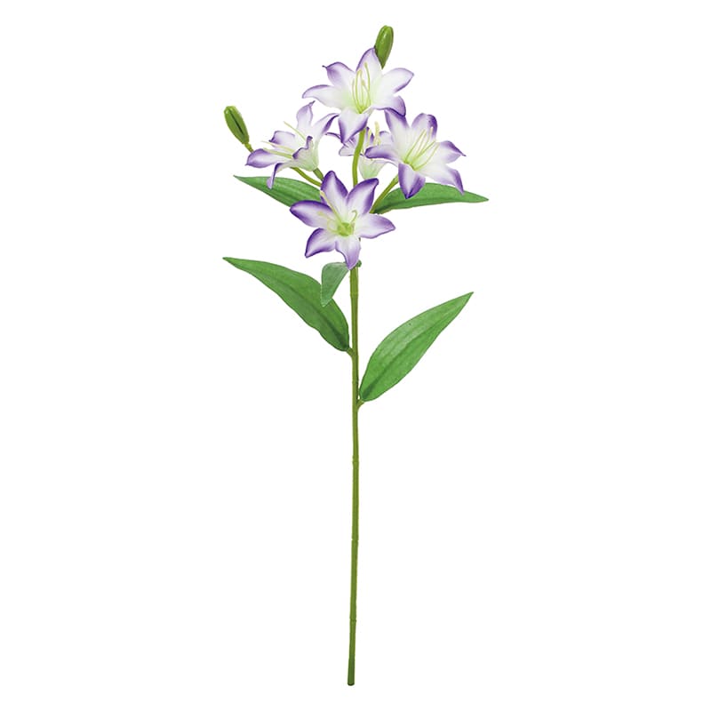 ポピー 造花　ミニリリースプレー パープルホワイト FF-3089-PUW 1本（ご注文単位24本）【直送品】