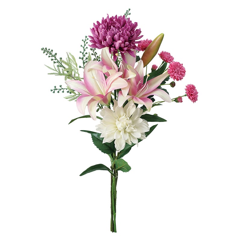 ポピー 造花 オルフェオリリー組花 ラベンダー FP-1069-MIX 1束(ご注文単位8束)【直送品】