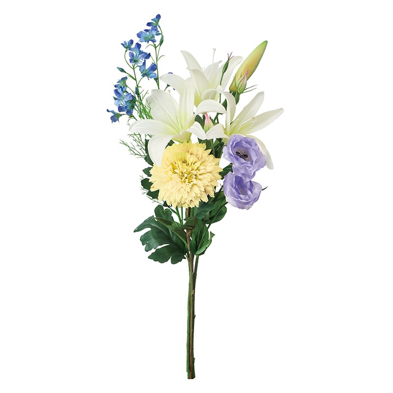 ポピー 造花 オルフェオリリー組花 ホワイト FP-1070-MIX 1束(ご注文単位8束)【直送品】