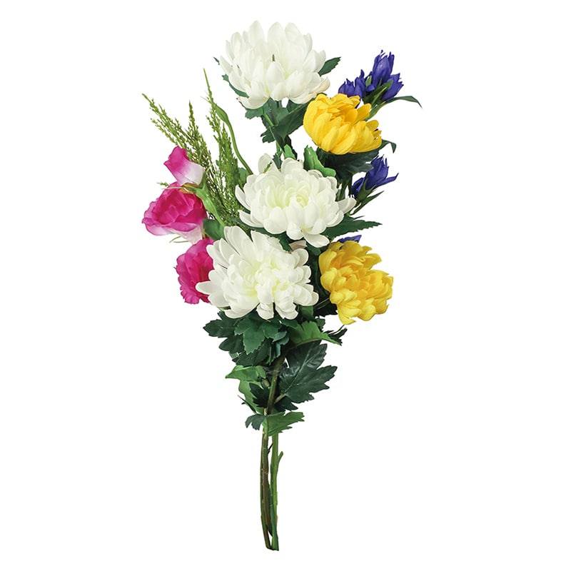 ポピー 造花 マム組花 FP-1071-MIX 1束(ご注文単位8束)【直送品】