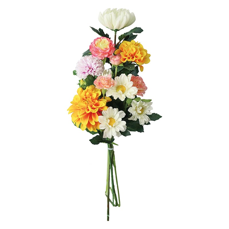 ポピー 造花 ダリア・マム組花 FP-1073-MIX 1束(ご注文単位8束)【直送品】