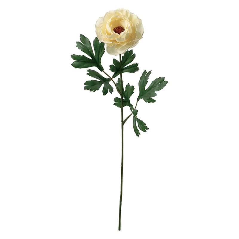 ポピー 造花　ノーブルラナンキュラス クリーム FF-3095-CR 1本（ご注文単位24本）【直送品】