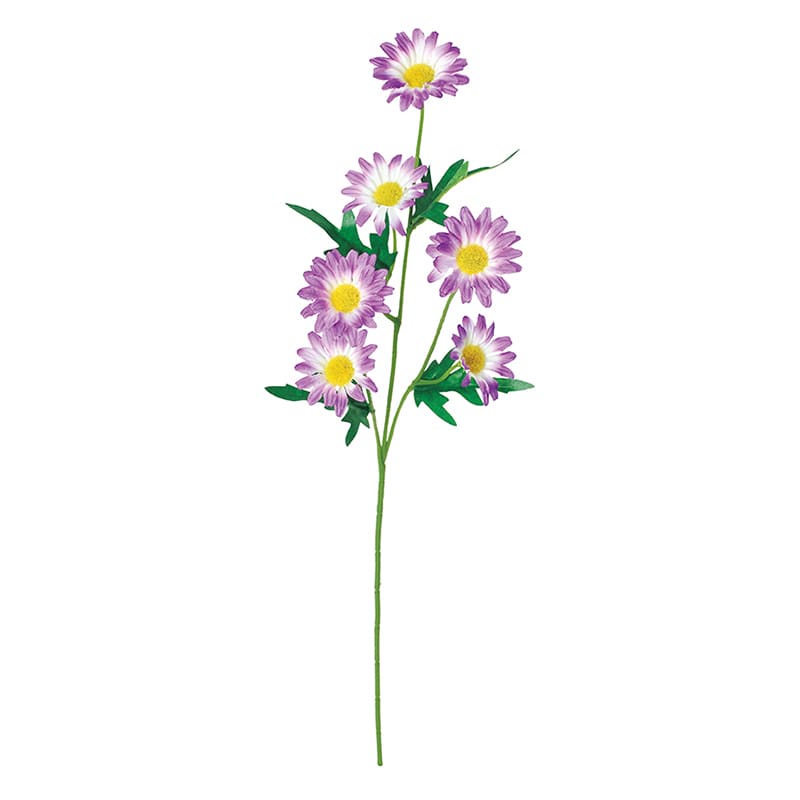 ポピー 造花　デイジースプレー パープルホワイト FF-3102-PUW 1本（ご注文単位24本）【直送品】