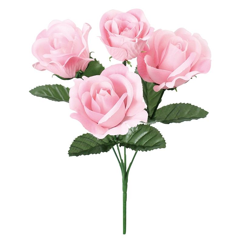 ポピー 造花 ローズブッシュ ピンク FB-2658-P 1本(ご注文単位24本)【直送品】