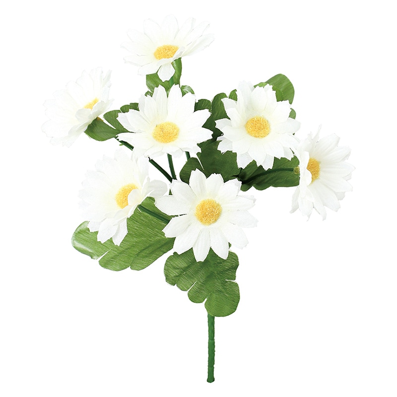 ポピー 造花　デージーブッシュ ホワイト FB-2660-W 1本（ご注文単位24本）【直送品】