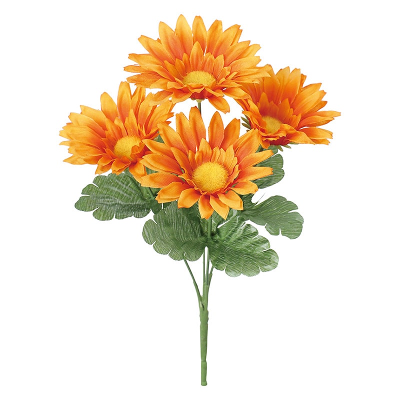 ポピー 造花　ガーベラブッシュ オレンジ FB-2661-OR 1本（ご注文単位24本）【直送品】