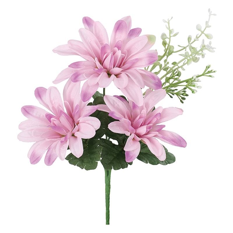 ポピー 造花　ダリアミックスブッシュ ラベンダー FB-2663-LAV 1本（ご注文単位24本）【直送品】