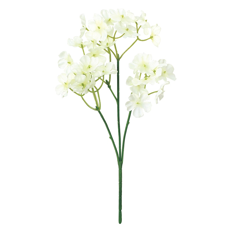 ポピー 造花 ミニフラワーブッシュ ホワイト FB-2665-W 1本(ご注文単位24本)【直送品】