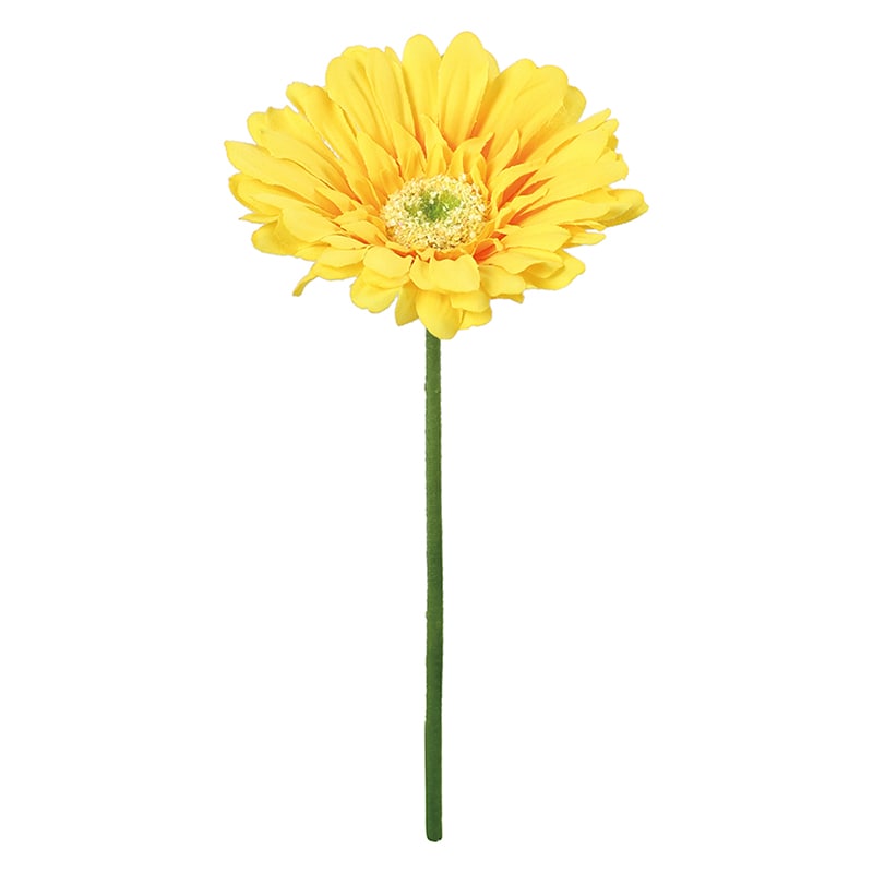 ポピー 造花 ガーベラ イエロー FFH-0067-Y 1本(ご注文単位24本)【直送品】