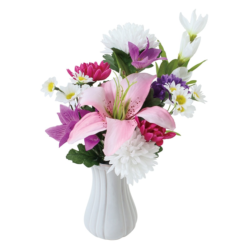 ポピー 造花 仏組花アレンジ リリー FPT-033 1個(ご注文単位1個)【直送品】