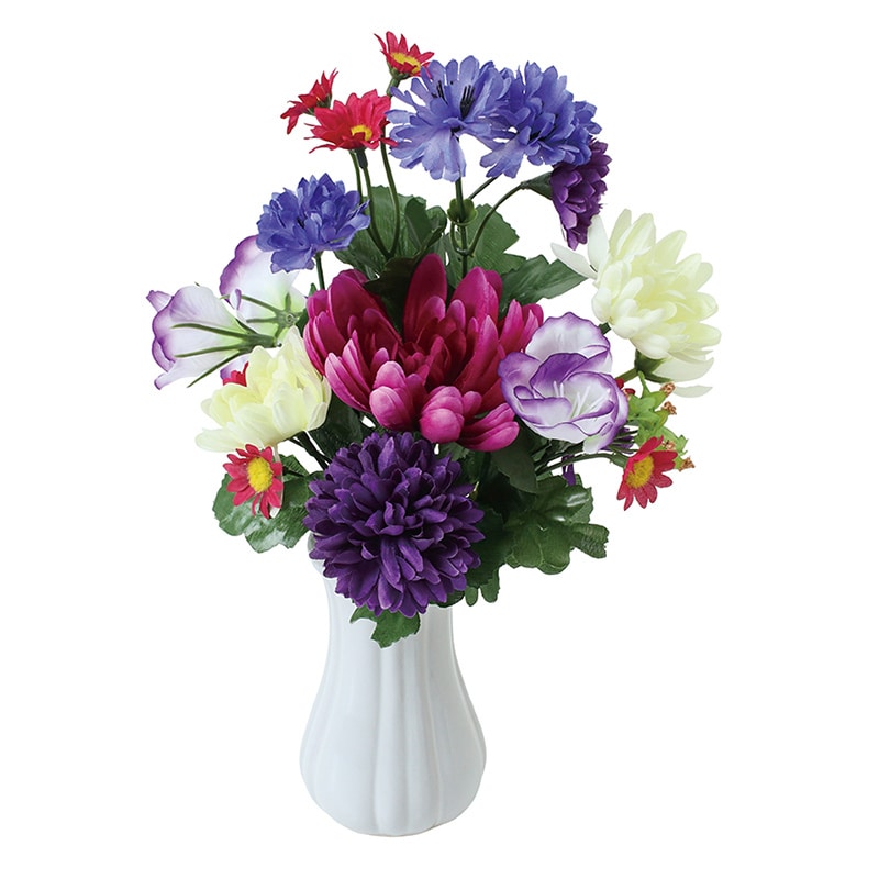 ポピー 造花 仏組花アレンジ マム FPT-034 1個(ご注文単位1個)【直送品】