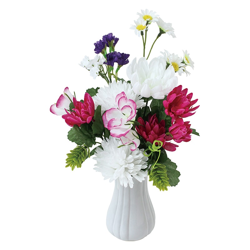 ポピー 造花 仏組花アレンジ トルコキキョウ FPT-036 1個(ご注文単位1個)【直送品】