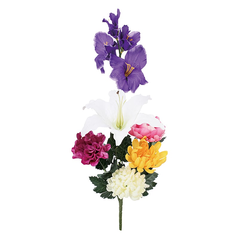 ポピー 造花 デザイングラジオラスブッシュ FP-1075-MIX 1本(ご注文単位12本)【直送品】