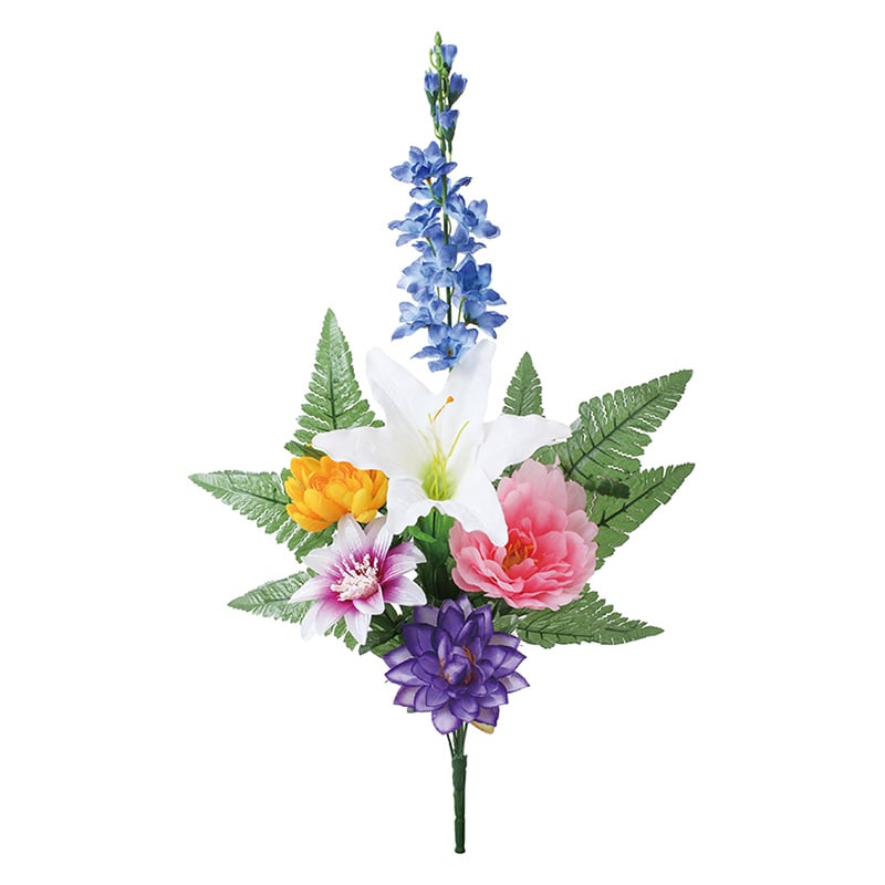 ポピー 造花　仏花ブッシュ　デルフィニューム LL FP-1086-MIX 1本（ご注文単位6本）【直送品】