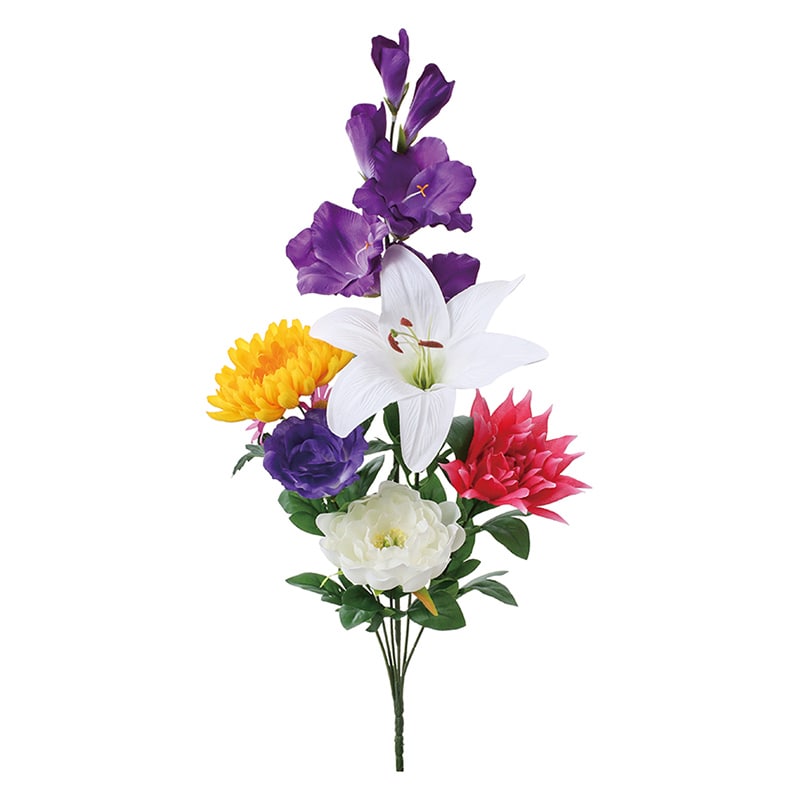 ポピー 造花　仏花ブッシュ　グラジオラス LL FP-1087-MIX 1本（ご注文単位12本）【直送品】