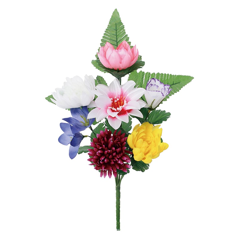 ポピー 造花　仏花ブッシュ　ロータス M FP-1100-MIX 1本（ご注文単位12本）【直送品】