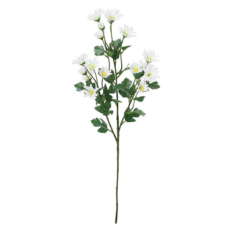 ポピー 造花 コギクスプレー ホワイト FA-7554-W 1本(ご注文単位12本)【直送品】