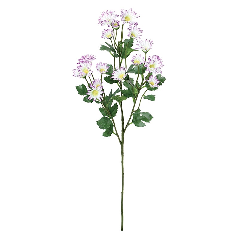 ポピー 造花　コギクスプレー パープルホワイト FA-7554-PUW 1本（ご注文単位12本）【直送品】