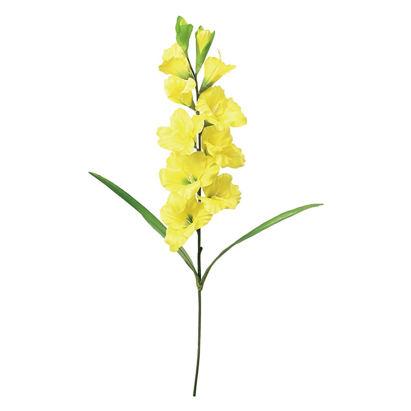 ポピー 造花　サテングジオラス イエロー FA-7557-Y 1本（ご注文単位12本）【直送品】