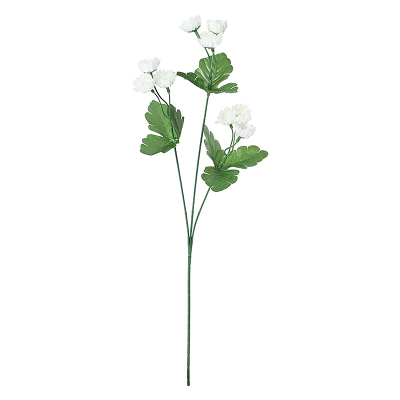 ポピー 造花 ミニマムスプレー ホワイト FF-3110-W 1本(ご注文単位24本)【直送品】