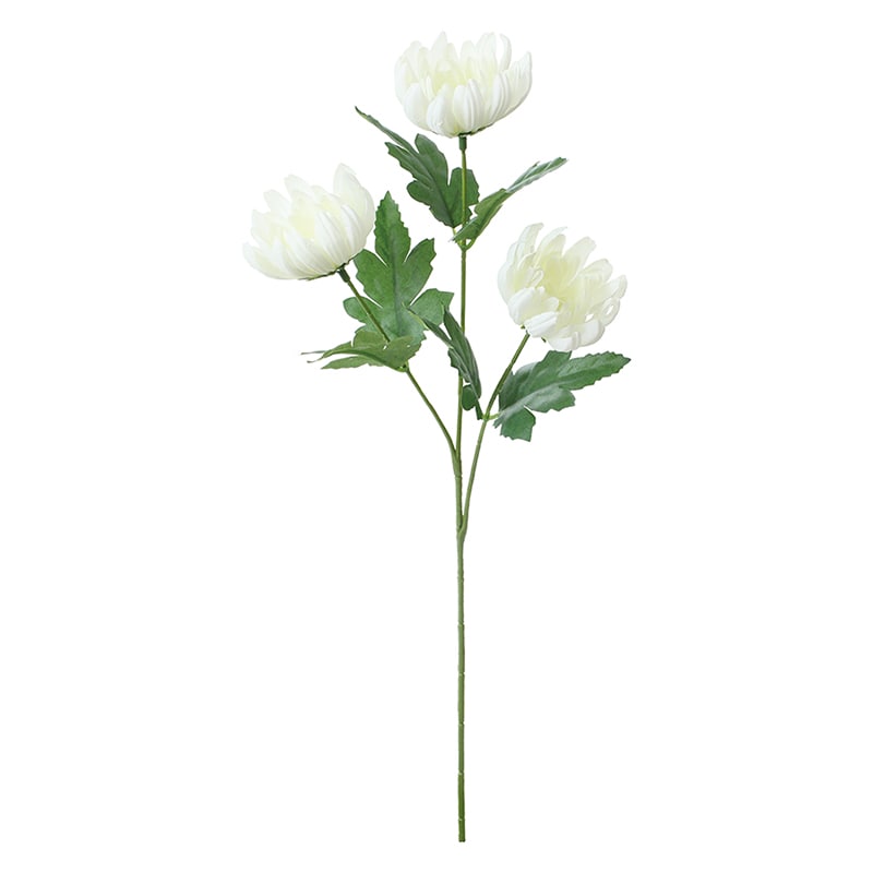 ポピー 造花　マム×3 クリーム FF-3112-CR 1本（ご注文単位24本）【直送品】