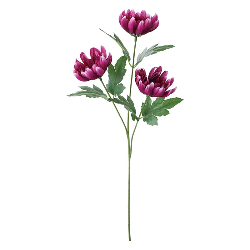 ポピー 造花　マム×3 ラベンダー FF-3112-LAV 1本（ご注文単位24本）【直送品】