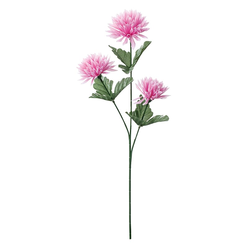 ポピー 造花　ボールマム×3 ピンク FF-3113-P 1本（ご注文単位24本）【直送品】