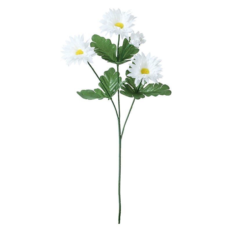 ポピー 造花　デージーマムスプレー ホワイト FF-3114-W 1本（ご注文単位24本）【直送品】