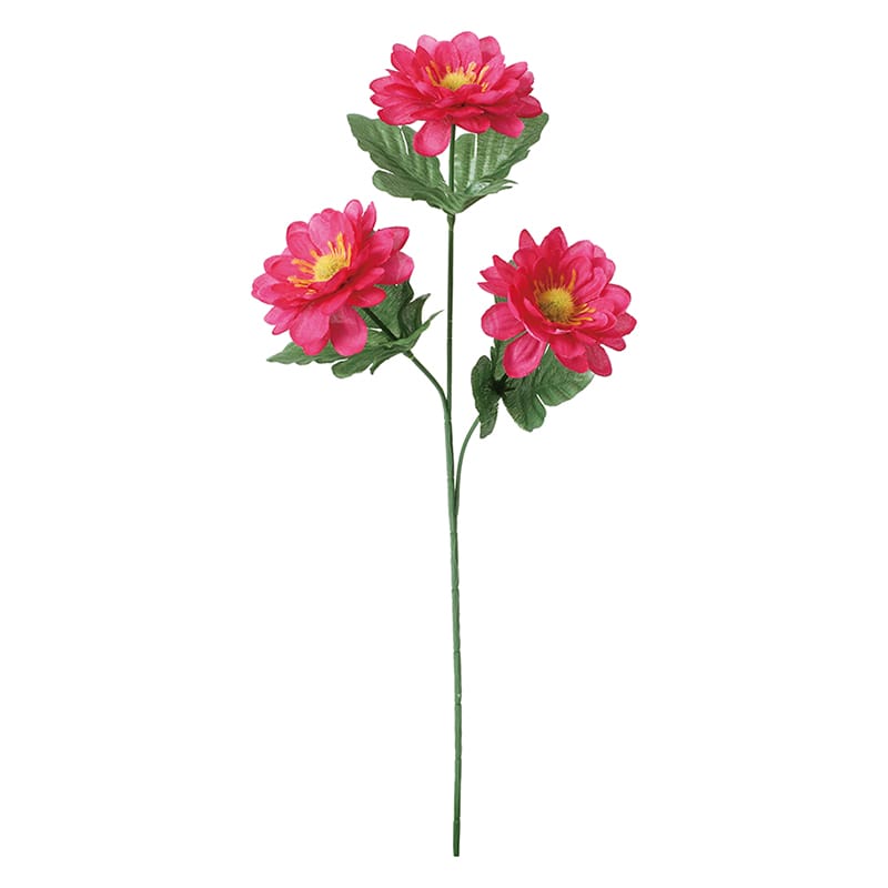 ポピー 造花　ダリア×3 ラベンダー FF-3117-LAV 1本（ご注文単位24本）【直送品】