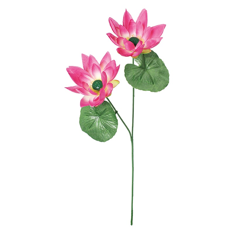 ポピー 造花　ロータス×2 ラベンダー FF-3118-LAV 1本（ご注文単位24本）【直送品】