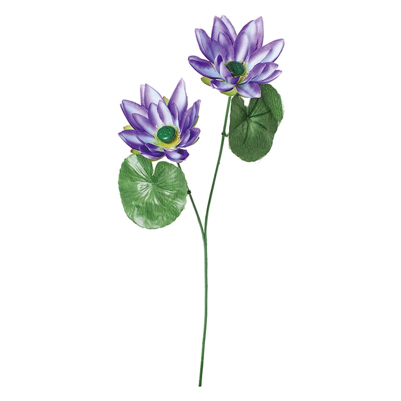 ポピー 造花　ロータス×2 パープル FF-3118-PU 1本（ご注文単位24本）【直送品】