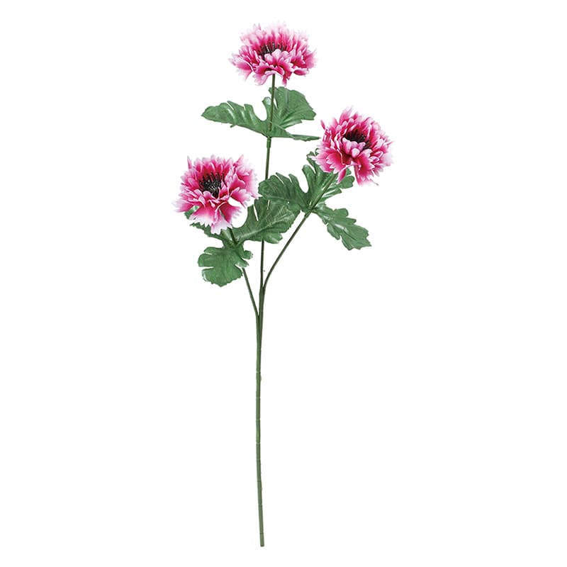 ポピー 造花　スカビオサ×3 ラベンダー FF-3123-LAV 1本（ご注文単位24本）【直送品】