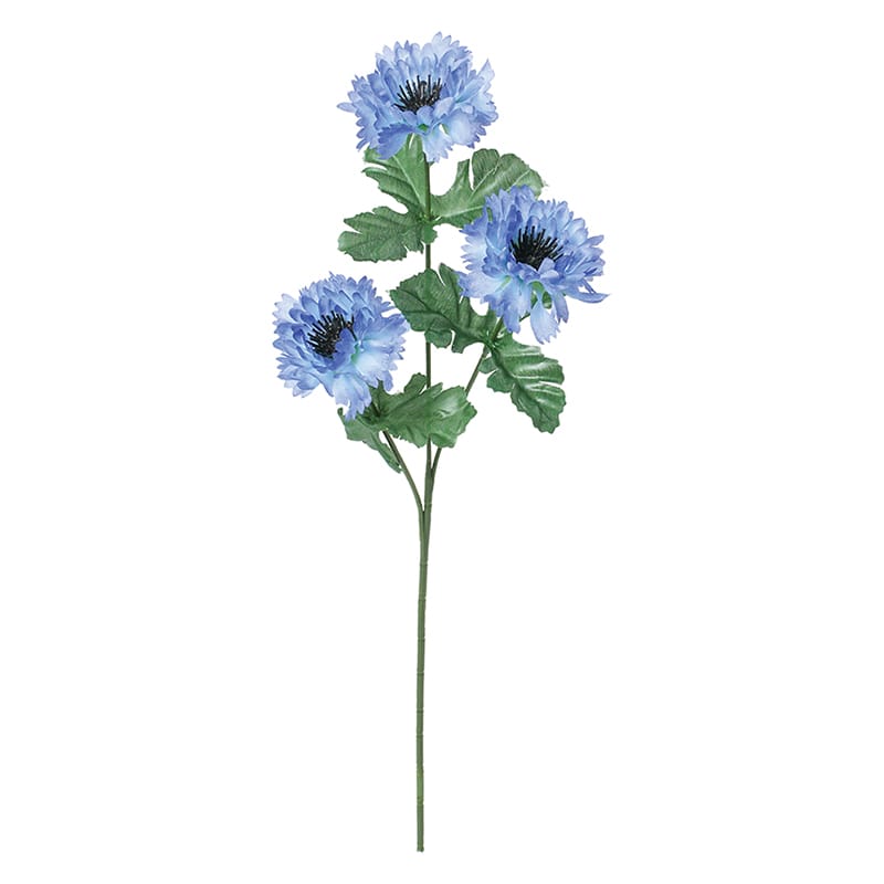ポピー 造花　スカビオサ×3 ライトブルー FF-3123-LBL 1本（ご注文単位24本）【直送品】