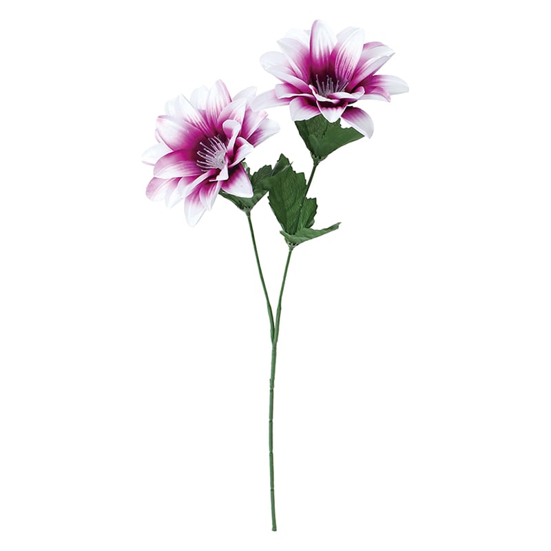 ポピー 造花　サテンダリア×2 ラベンダー FFK-0006-LAV 1本（ご注文単位24本）【直送品】