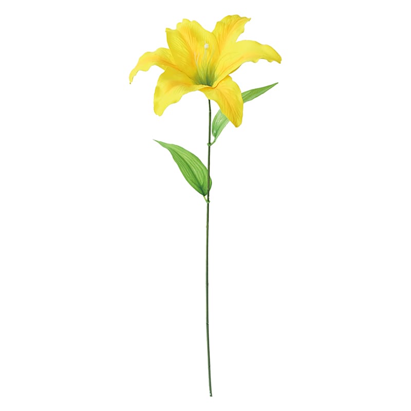 ポピー 造花　シングルカサブランカ イエロー FFK-0008-Y 1本（ご注文単位24本）【直送品】