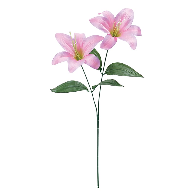 ポピー 造花　サテンユリ×2 ライトラベンダー FFK-0009-L/L 1本（ご注文単位24本）【直送品】