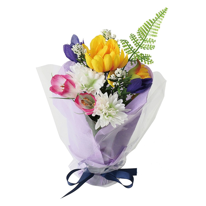 ポピー 造花　マムリンドウポット SS FP-1116-MIX 1個（ご注文単位12個）【直送品】