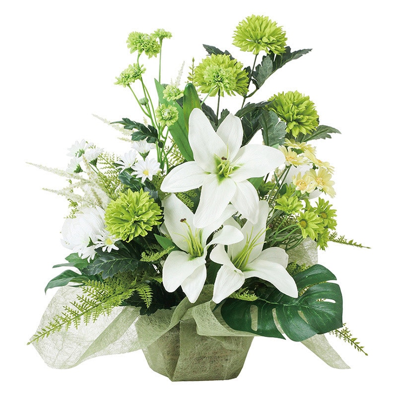 ポピー 造花　仏花アレンジ　リリー  FPT-130 1個（ご注文単位1個）【直送品】