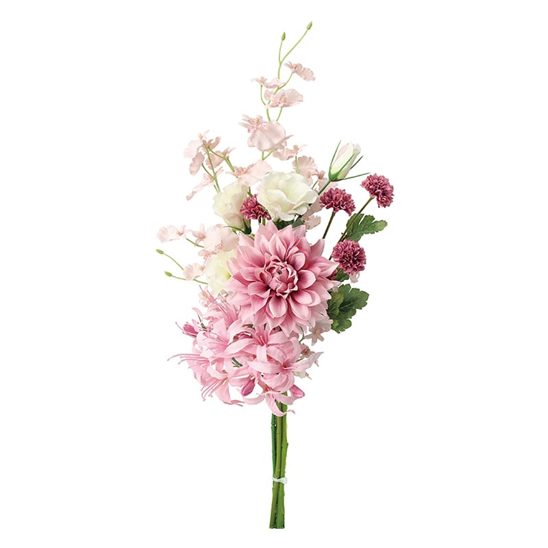 ポピー 造花　ダリア組花 ピンク FP-1133 1束（ご注文単位8束）【直送品】