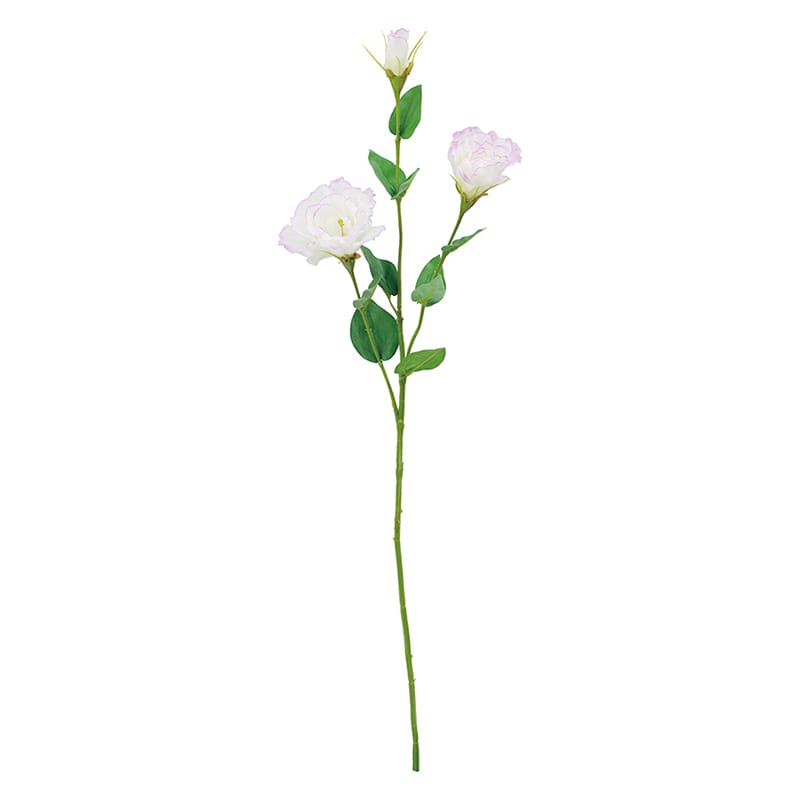 ポピー 造花　トルコキキョウ ラベンダーホワイト FA-7567-L/W 1本（ご注文単位12本）【直送品】